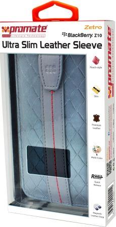 Promate Blue Zetro BlackBerry Z10 Ultra Slim Leather Cover