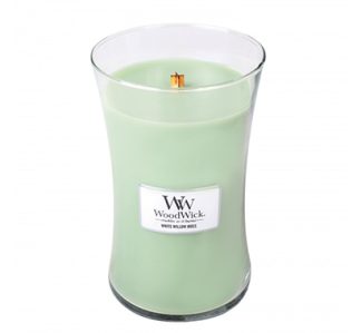 Woodwick White Willow Moss Large Candle  jar