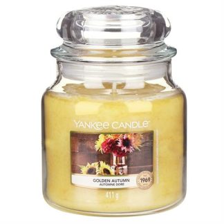 Yankee Candle Golden Autumn Medium Jar Retail Box No