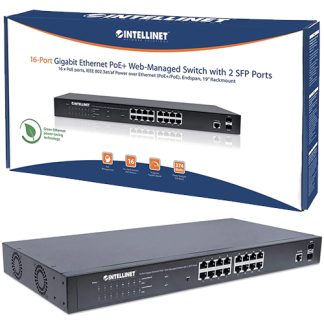 Intellinet 16-Port Gigabit Ethernet PoE Plus