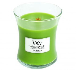 Woodwick Evergreen Candle Medium Jar Retail Box No warranty