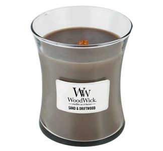 Woodwick Sand & Driftwood Candle Medium Jar Retail Box No warranty