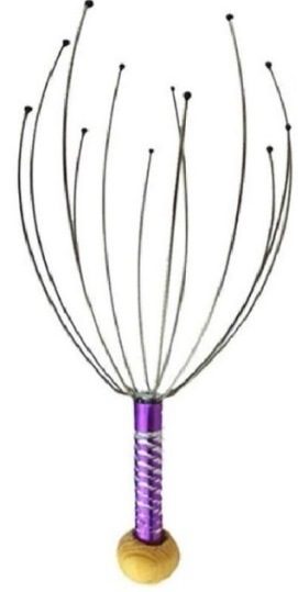 Casey Purple 12 Fingers Head And Scalp Hand Held Manual Massager