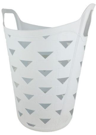 Casey Round Laundry Basket White