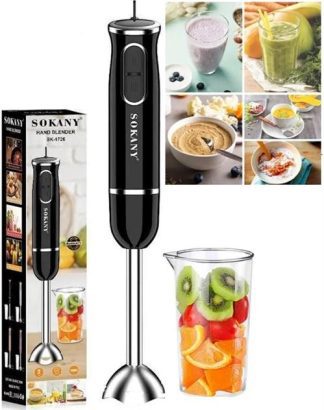 Sokany Stick 300w Blender with Jug Black Retail Box 1 year
