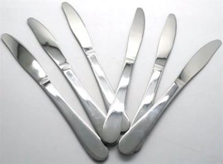 Casey Catering 6 Piece Stainless Steel Dinner Knives Set Plain