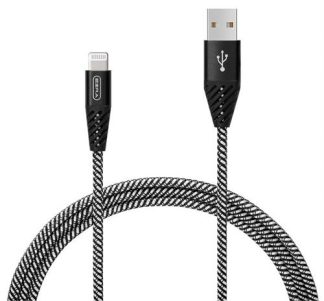 Ezra USB-A to iPhone 3A 1 Meter Fast Charging Black Braided Cable