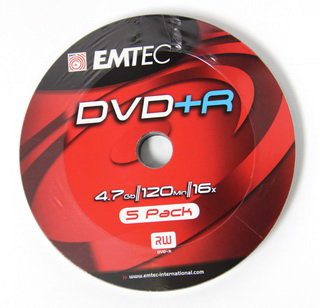 Emtec DVD Plus R 16x Speed 5pk Non Printable