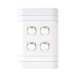 Lesco Flush Cover with 4 Lever 1 Way Switch