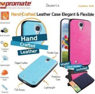 Promate Pink Lanko.S4 Hand Crafted Leather Case