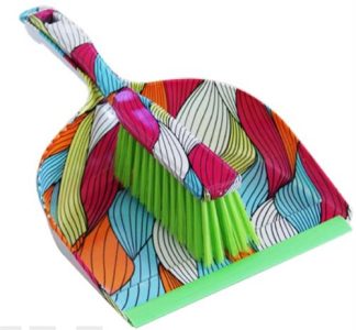 Totally Dust Pan Broom Set Rainbow Design Retail Box Out of