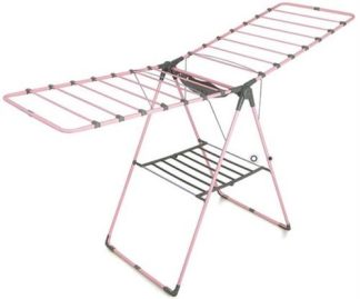Totally Foldable Clothes Dryer Large Pink With Grey Accents