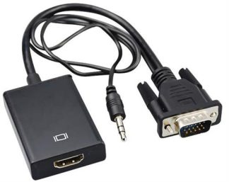 Barkan VGA Male To HDMI Female Adaptor with 3.5
