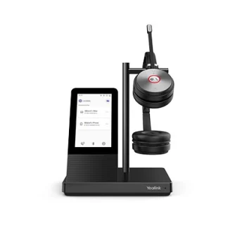 Yealink WH66 DECT Wireless On-Ear Stereo Headset with Touch Screen Base Station, MS Teams Certified