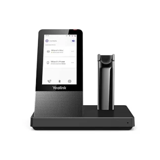 Yealink WH67 DECT Wireless Convertible Headset with Touch Screen Base Station, MS Teams Certified