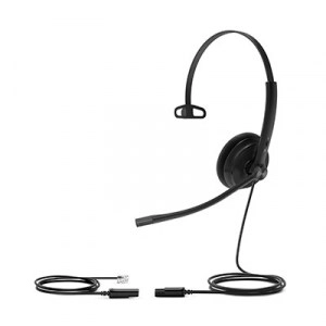 Yealink YHS34 Professional Mono Call Centre Headset with leatherette ear cushions, RJ-9 and QD Connection