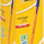 BIC Orange Fine Point Blue Ballpoint Pens