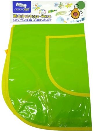 Marlin Multi Purpose Kids Plastic Aprons Lime Green