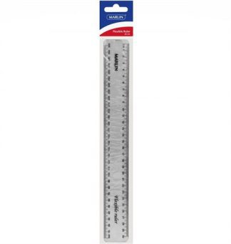 Marlin Flexible 30cm Ruler Clear