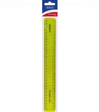 Marlin Flexible 30cm Ruler Yellow