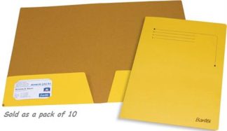 Brainware A4 Flap Document Folder Yellow