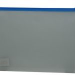 Brainware A4 Clear Carry Folder With Blue Easy Slide Zip