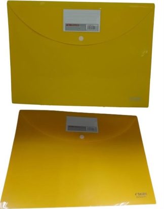 DLOffice A4 Carry Folder with Press Stud on Flap Yellow