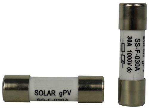 Solarix 30A Solar Photovoltaic Fuse 38mm x 10mm 1 Solarix 30A Solar Photovoltaic Fuse 38mm x 10mm