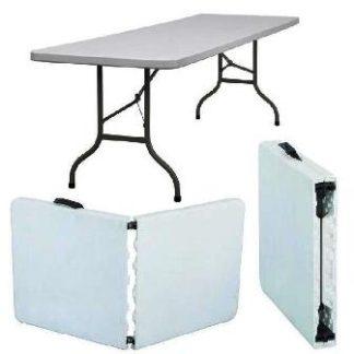 UniQue Foldable Rectangle 1.8 Metre White Table
