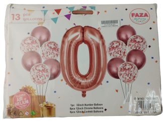 Casey 13pc Rose Gold and White Balloon Set Nr 0