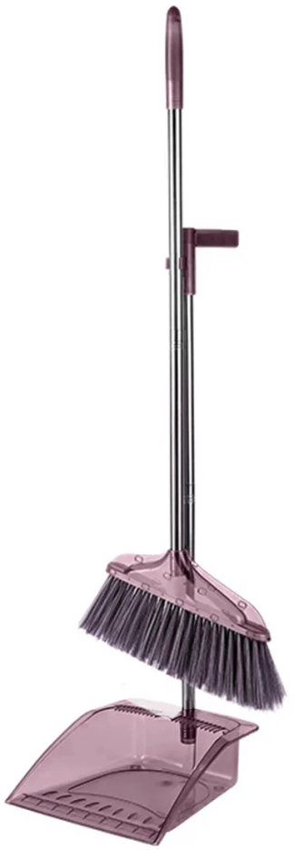 Casey Long Handle Standing Dustpan And Broom Purple