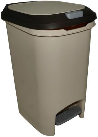 Casey 20 Litre Step On Pedal Waste Bin Beige And Brown