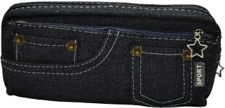 Brainware Dark Blue Denim Pencil Case