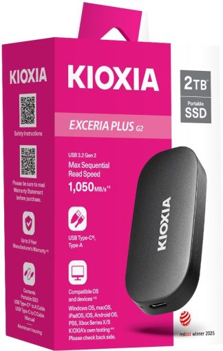 Kioxia Exceria Plus G2 2TB Portable SSD