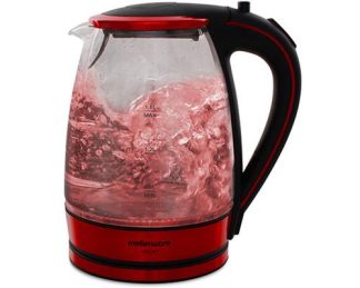 Mellerware 1.8L Glass Kettle Colour:Red 2200w
